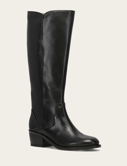 Black Boots Frye Women's Black Carson 2 Piping Tall Boot