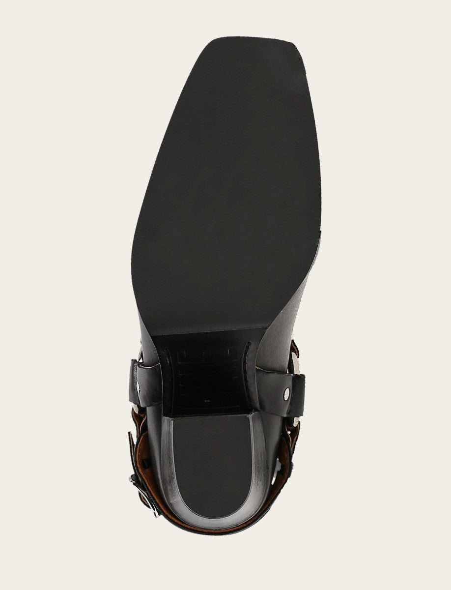 Black Boots Frye Women's Black Shiloh Harness Belted Boot