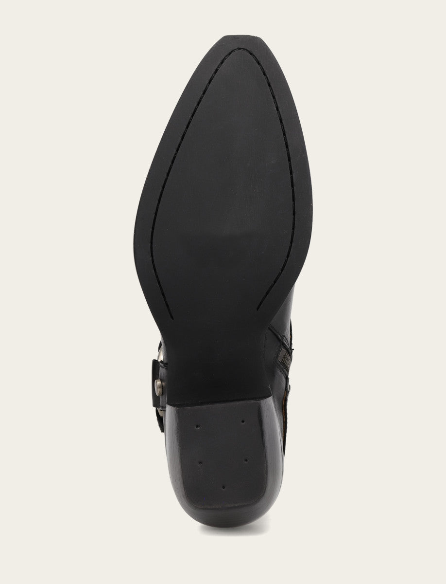 Black Booties Frye Women’s Black Sacha Multi-Strap Ankle Booties