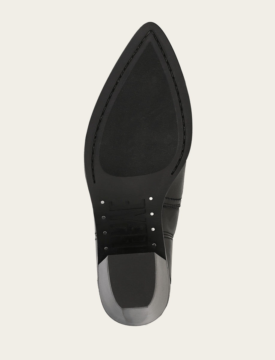 Black Booties Frye Women's Black Sara Wingtip Stud Boot
