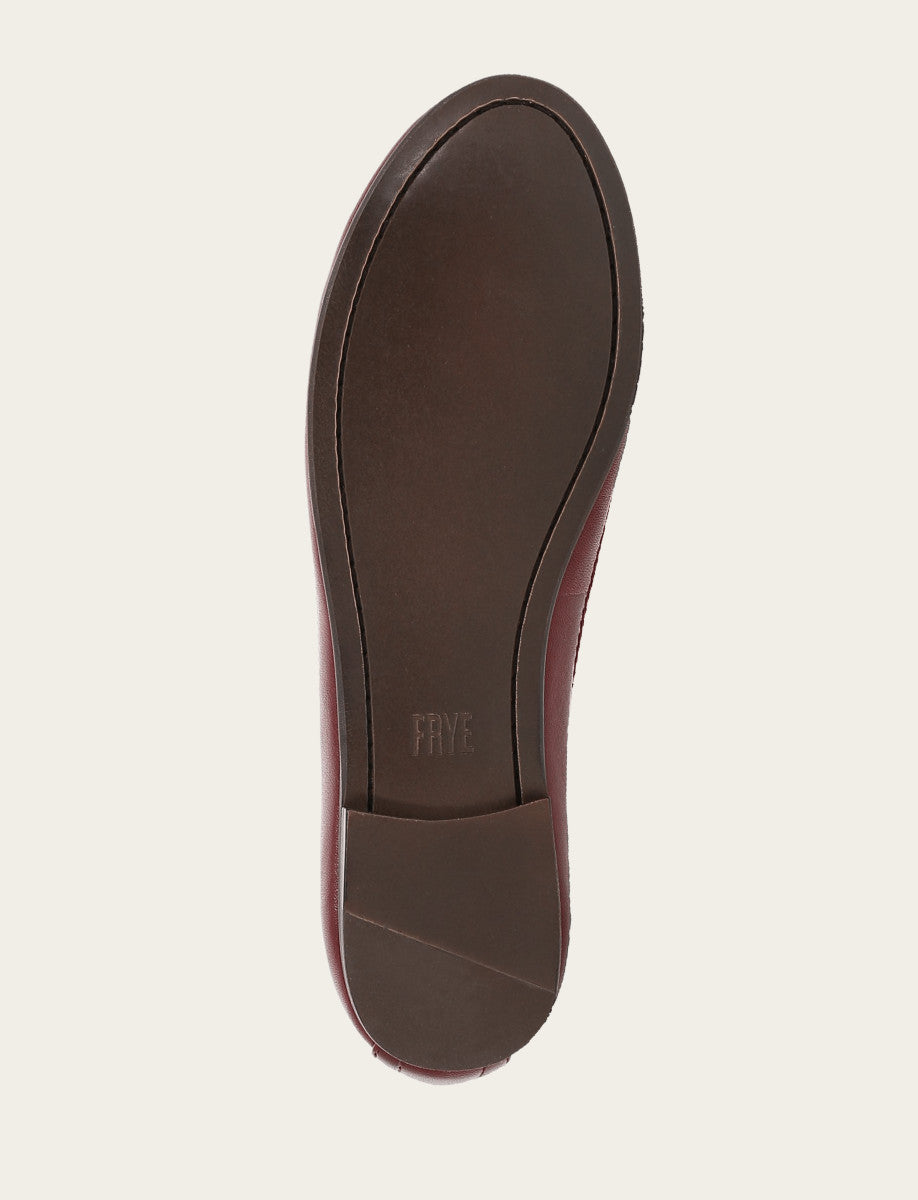 Cranberry Flats & Mules Frye Women's Cranberry Carson Logo Ballet Shoe