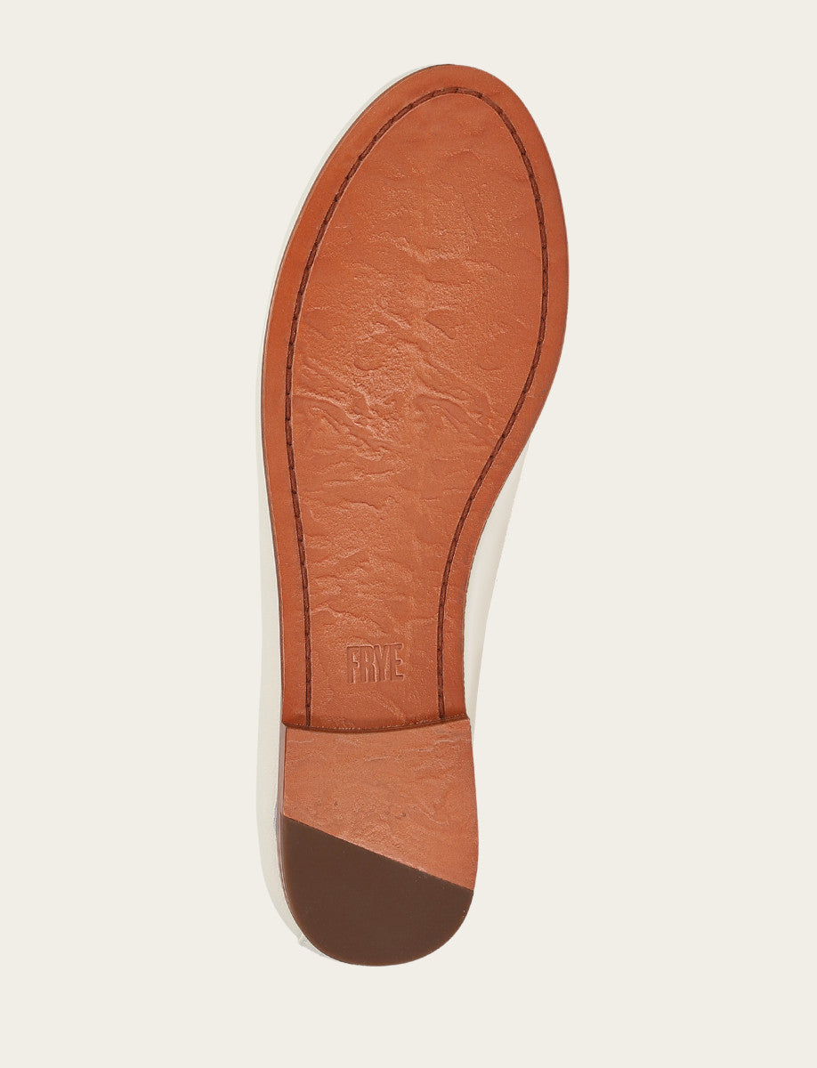 White Flats & Mules Frye Women's White Carson Ballet Flats