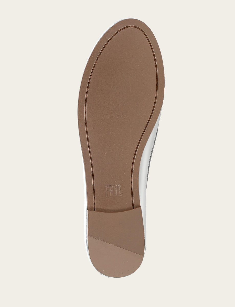 Silver Flats & Mules Frye Women's Silver Carson Logo Ballet Flats