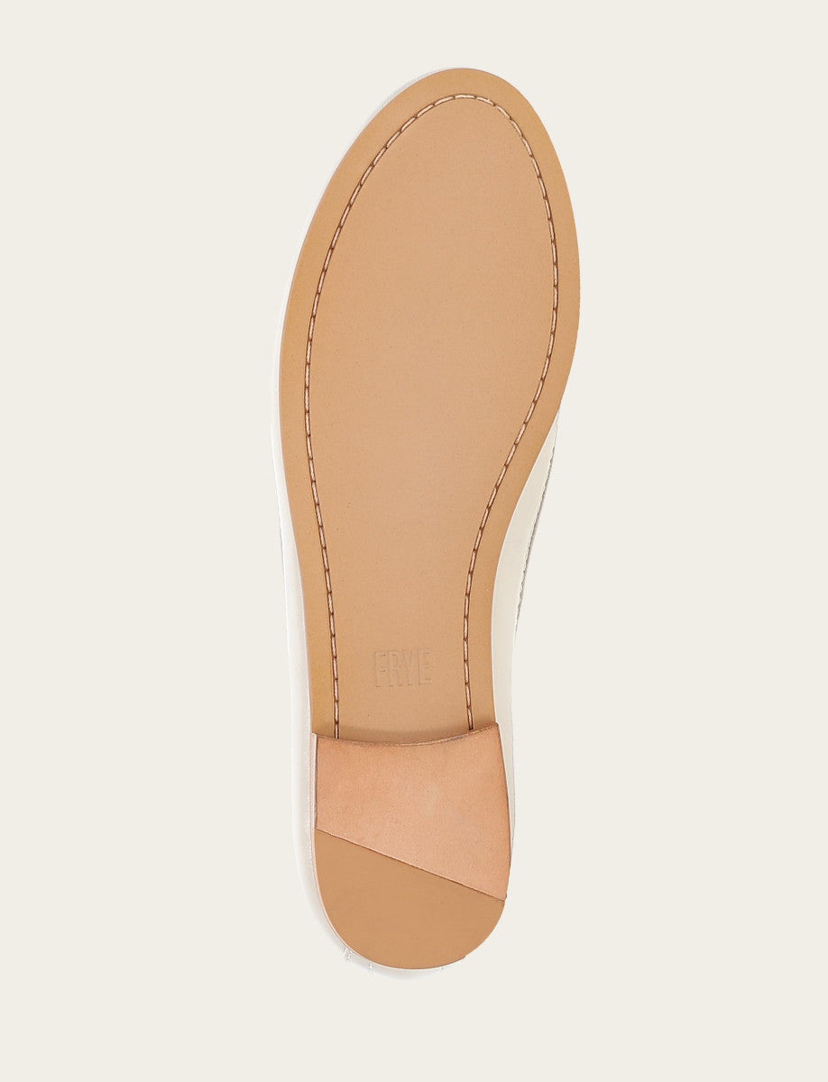 Ivory Flats & Mules Frye Women's Ivory Carson Logo Ballet Flats