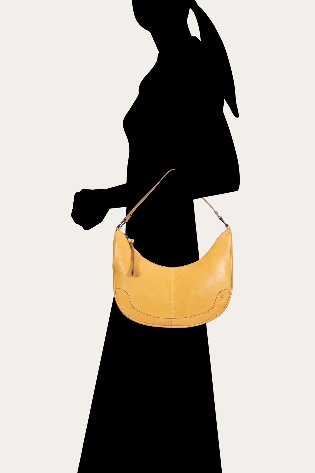Mustard Handbags Frye Women's Melissa Crescent Hobo Handbag