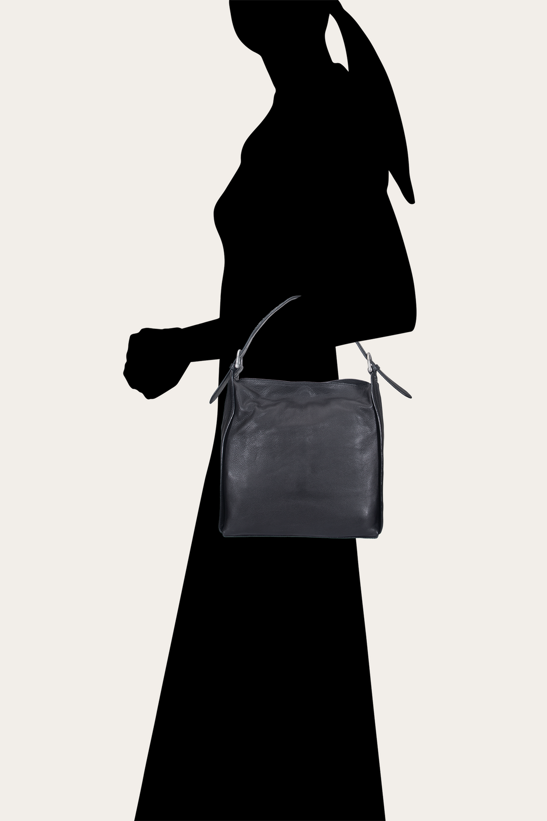 Black Handbags Frye Women's Black Carla Studded Hobo Handbag