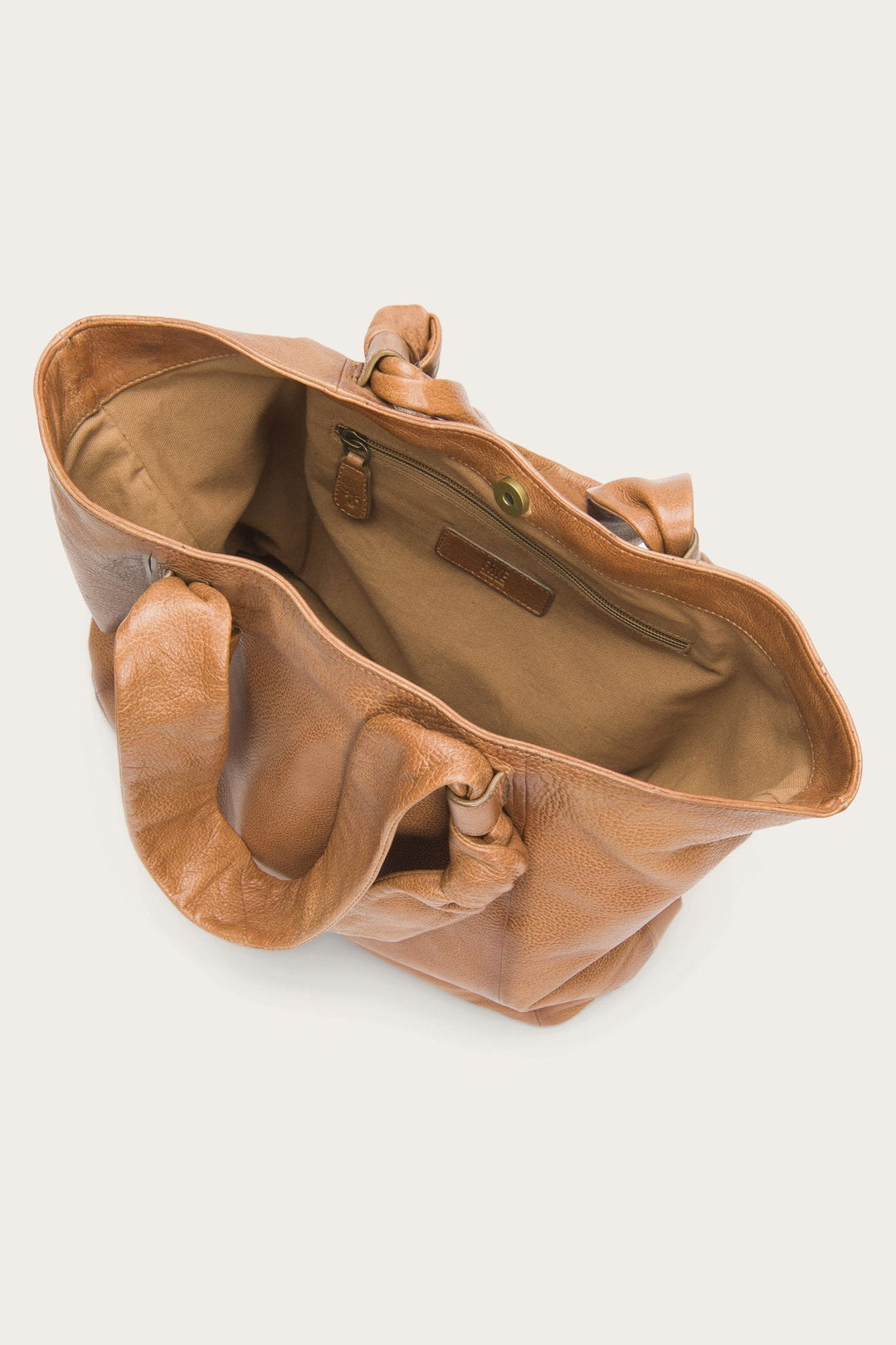 Beige Handbags Frye Nora Beige Knotted Tote