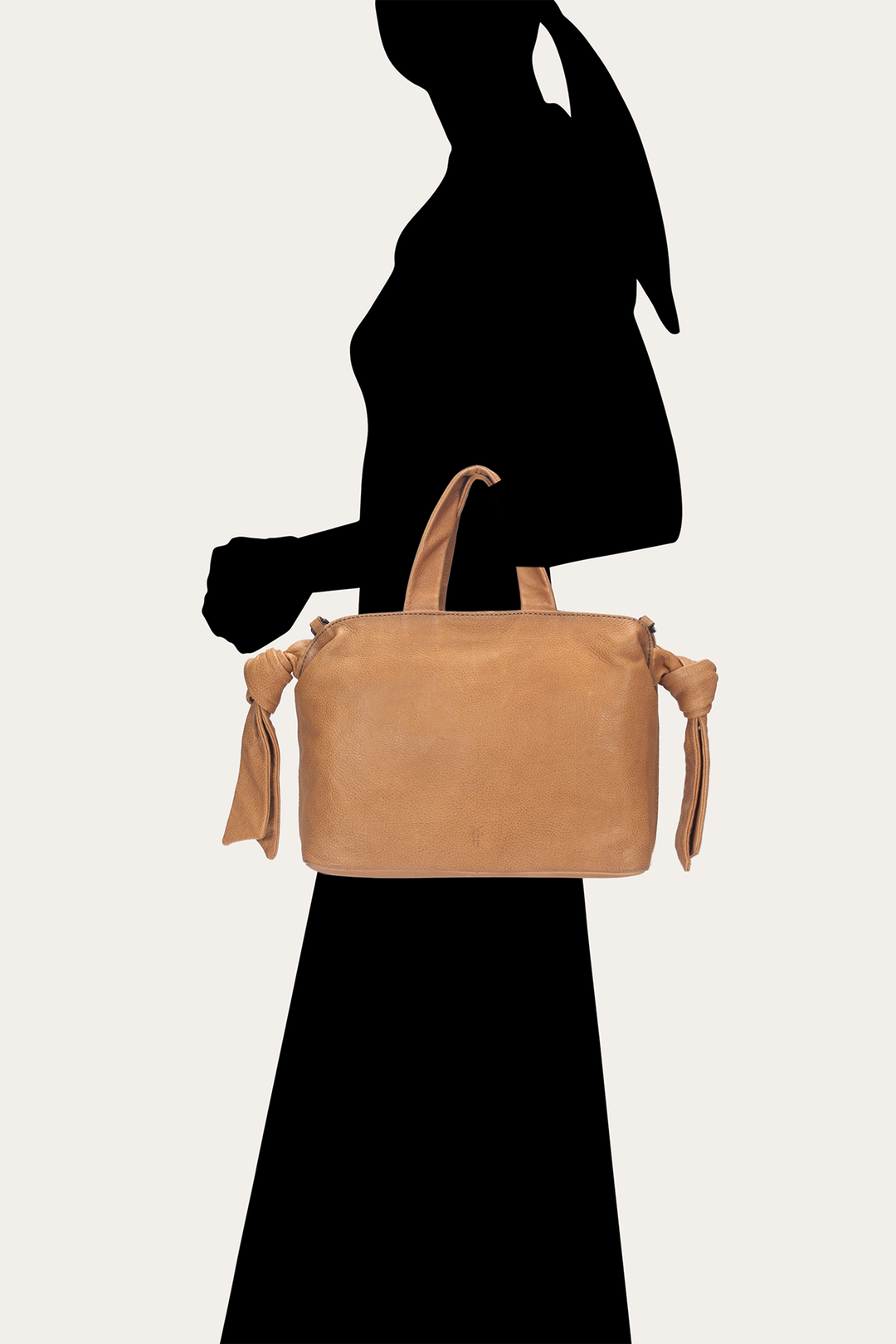Beige Handbags Frye Beige Nora Knotted Satchel