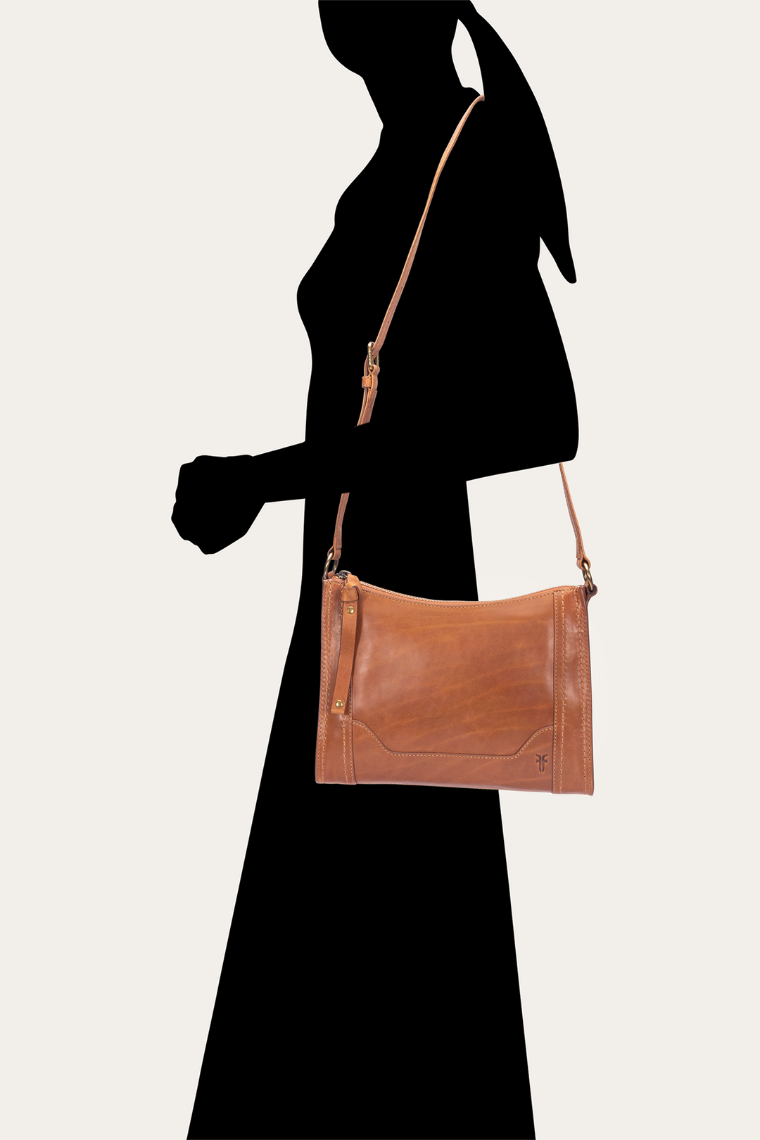 Burnt Terracotta Handbags Frye Melissa Zip Crossbody in Burnt Terracotta