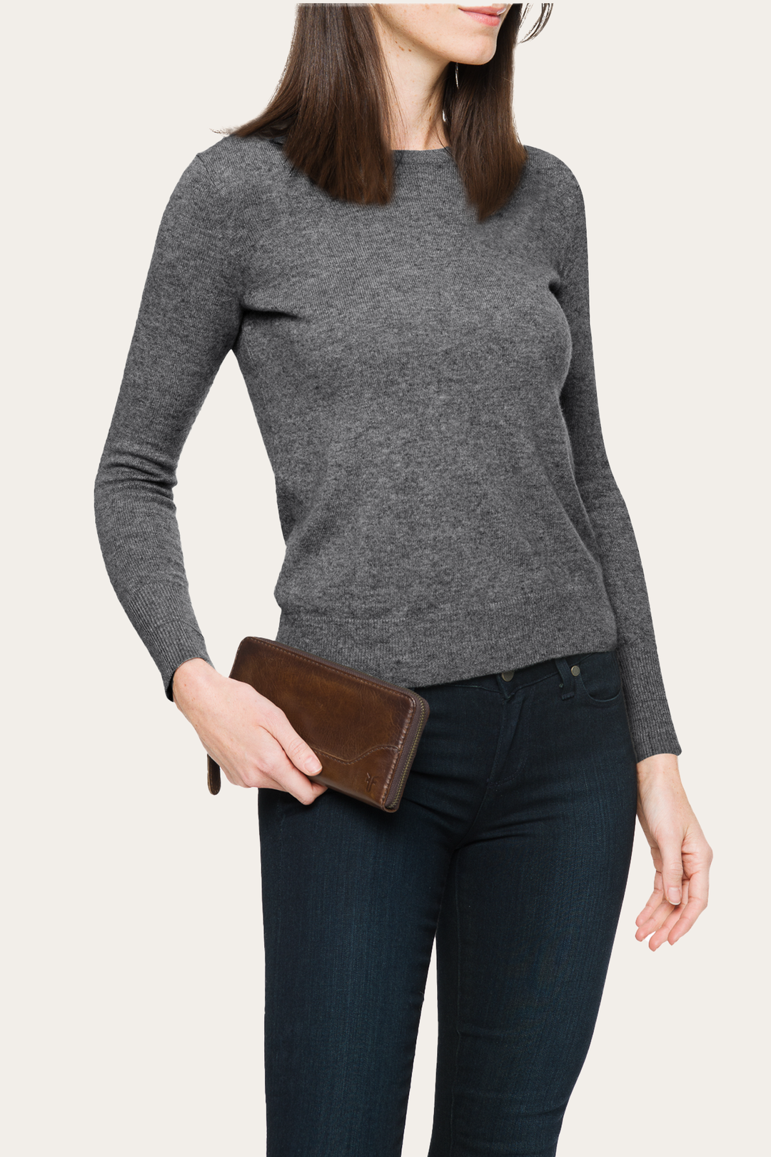Dark Brown Wallets & Accessories Frye Melissa Dark Brown Zip Wallet