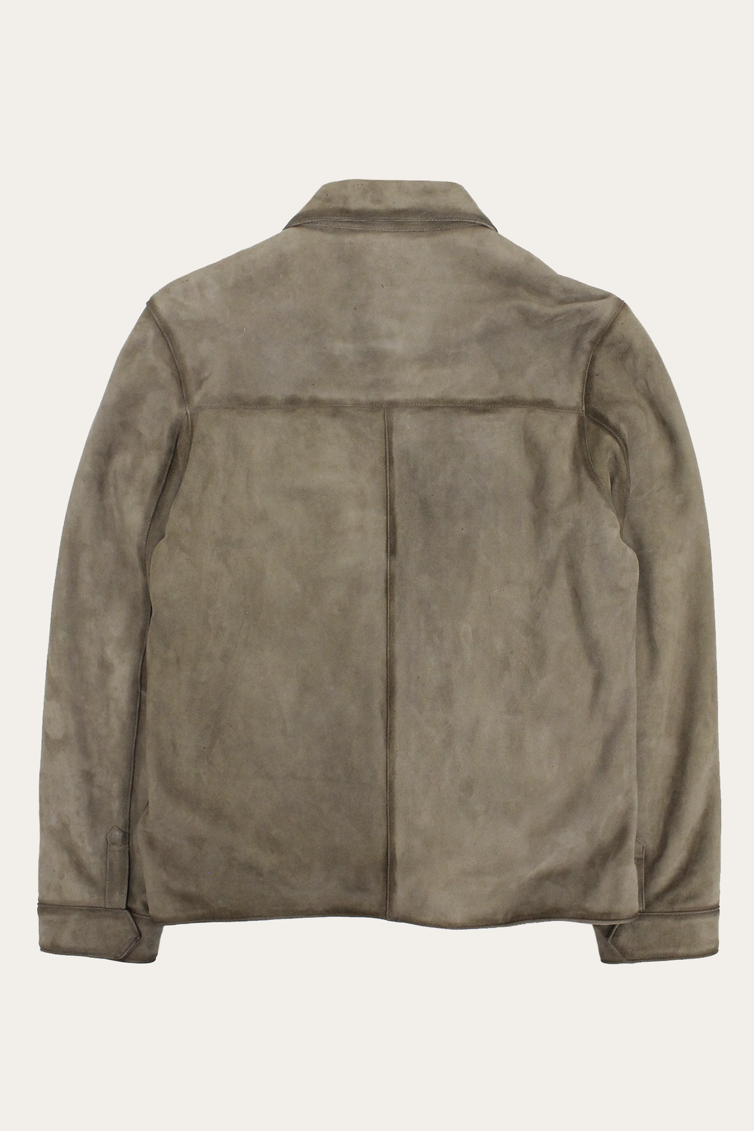 Taupe Leather Jackets Frye Men’s Taupe Brock Suede Utility Shacket