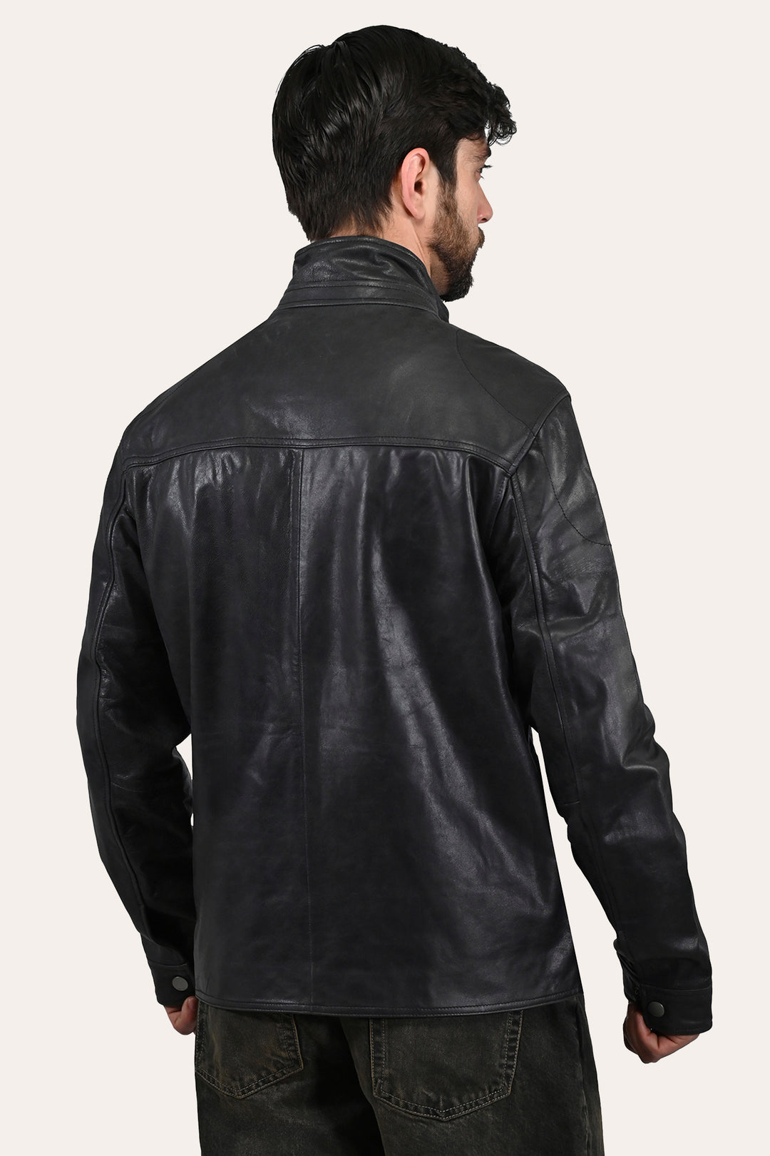 Black Leather Jackets Frye Men’s Black Lawton Modern Nappa Biker Jacket