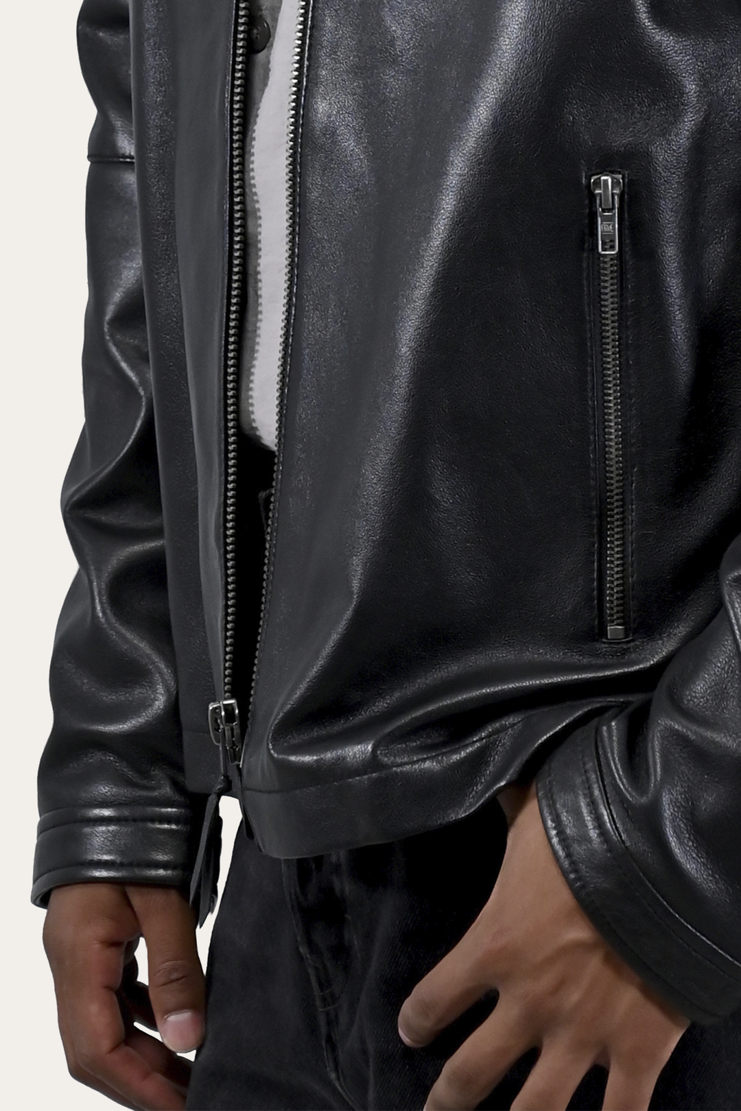 Black Leather Jackets Frye Wyoming Racing Jacket