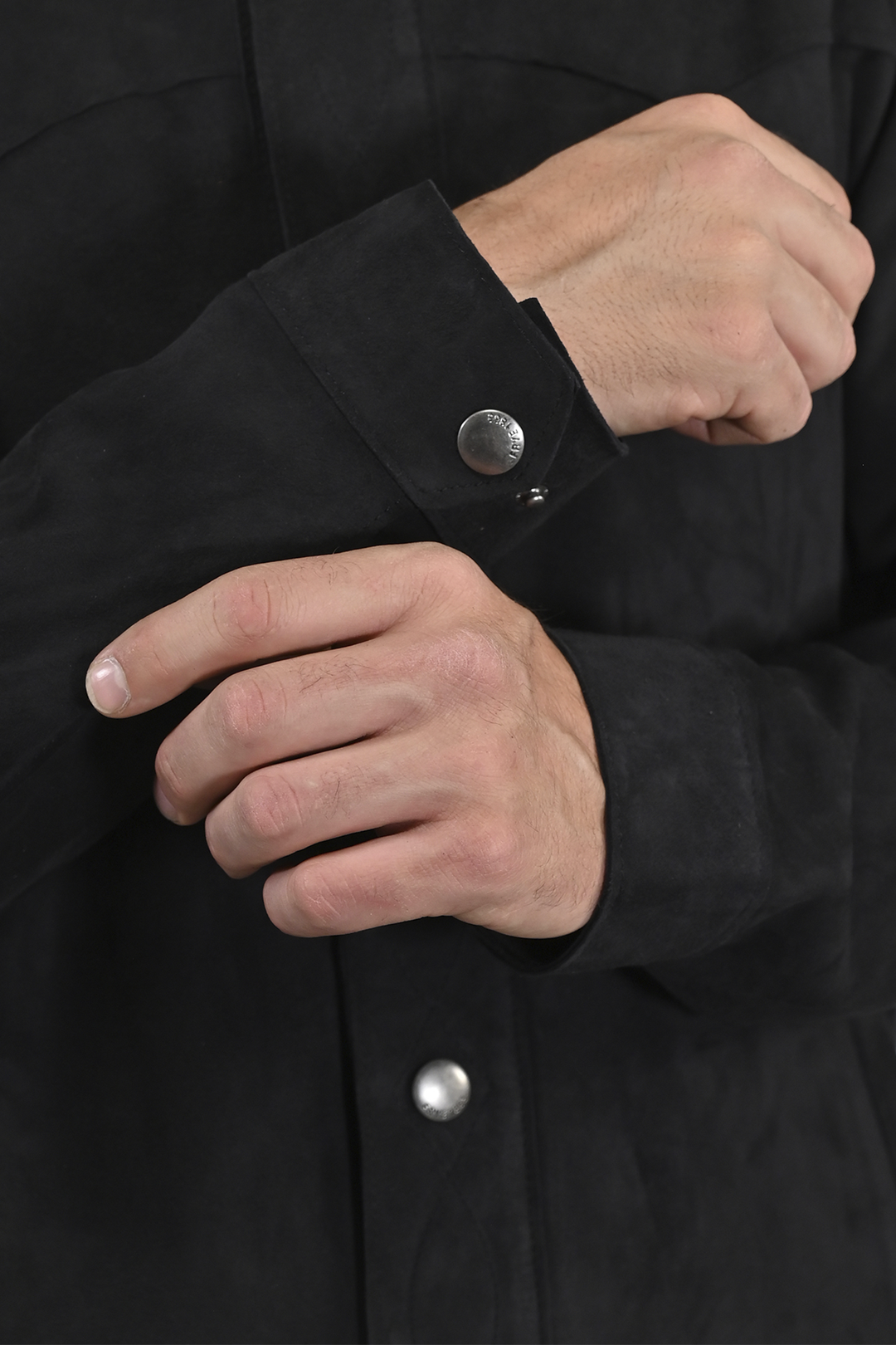 Navy Blue Leather Jackets Frye Men’s Navy Blue Judd Minimalist Suede Shacket