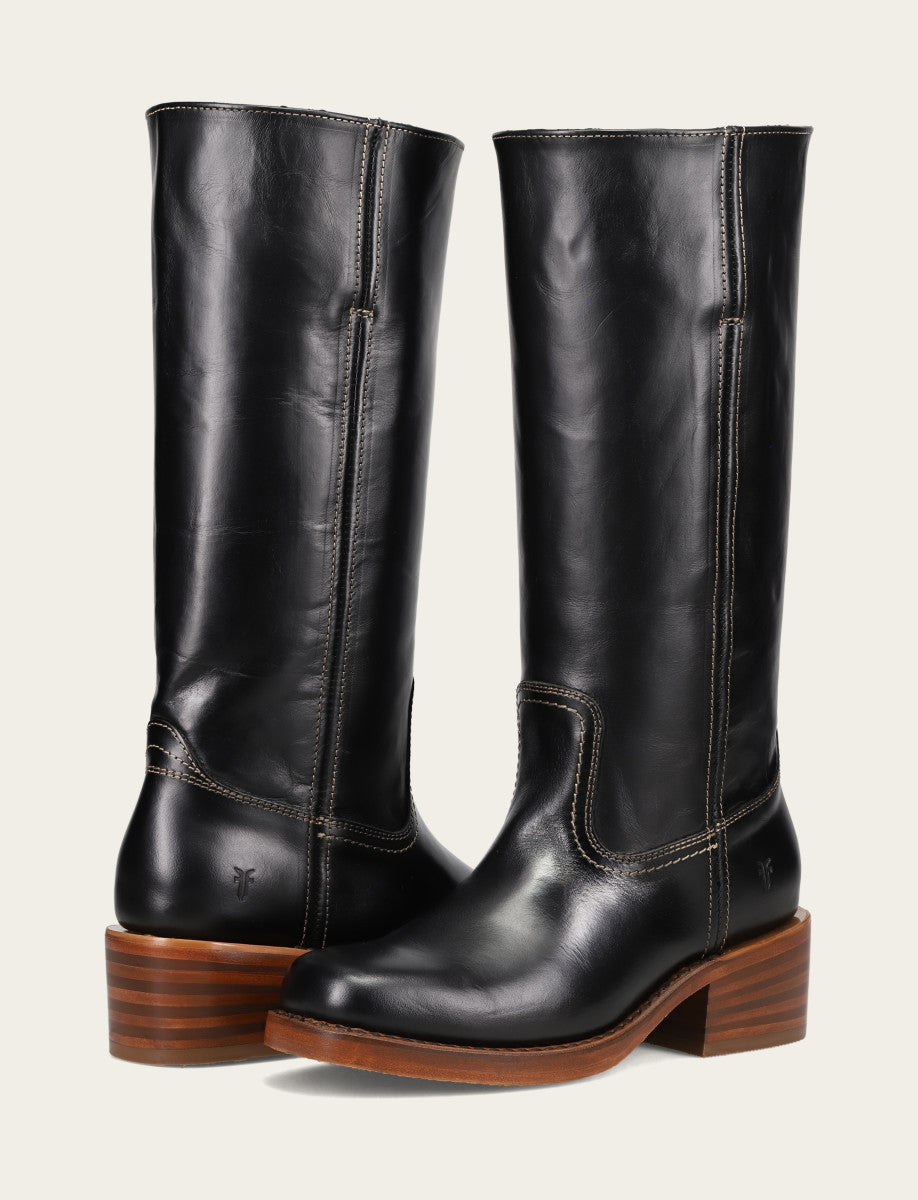 Jet Black Boots Frye Women's Campus 14L Jet Black Boots