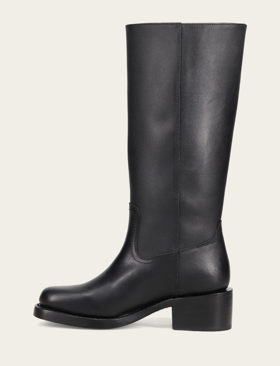 Black Boots|Wide Calf Boots Frye Women's Black Campus 14L Wide Calf Boots