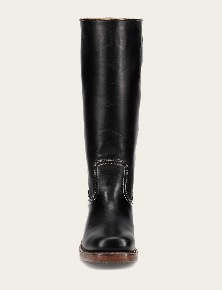 Jet Black Boots|Wide Calf Boots Frye Women's Campus 14L Jet Black Wide Calf Boots