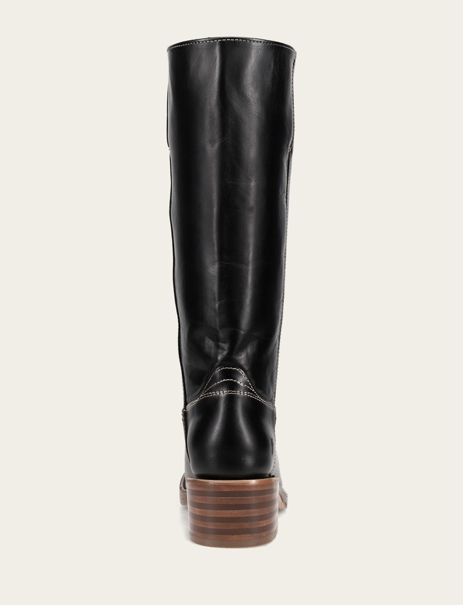 Jet Black Boots|Wide Calf Boots Frye Women's Campus 14L Jet Black Wide Calf Boots