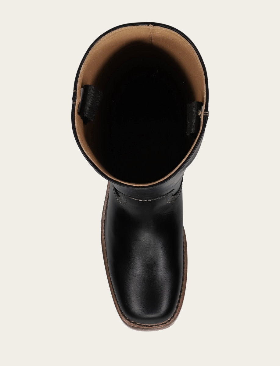 Jet Black Boots|Wide Calf Boots Frye Women's Campus 14L Jet Black Wide Calf Boots