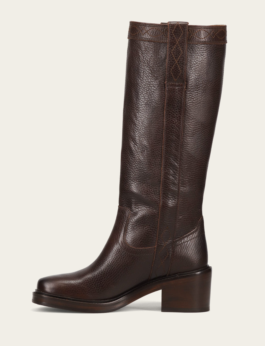 Dark Brown Boots Frye Women's Dark Brown Kate Pull On Boots