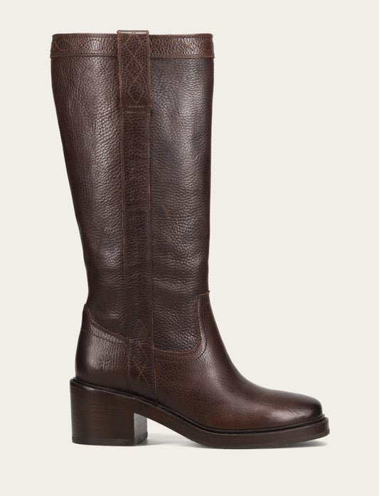 Dark Brown Boots|Wide Calf Boots Frye Women's Dark Brown Kate Pull On Wide Calf Tall Boots