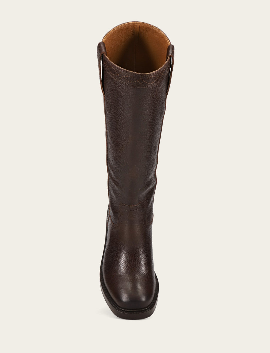 Dark Brown Boots|Wide Calf Boots Frye Women's Dark Brown Kate Pull On Wide Calf Tall Boots
