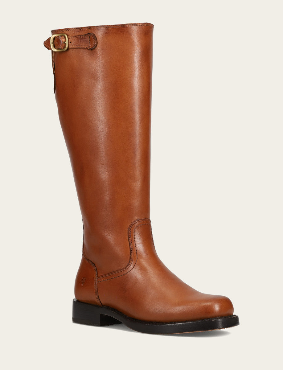 Cognac Boots|Wide Calf Boots Frye Women's Cognac Campus Low Heel Tall Riding Wide Calf Boot