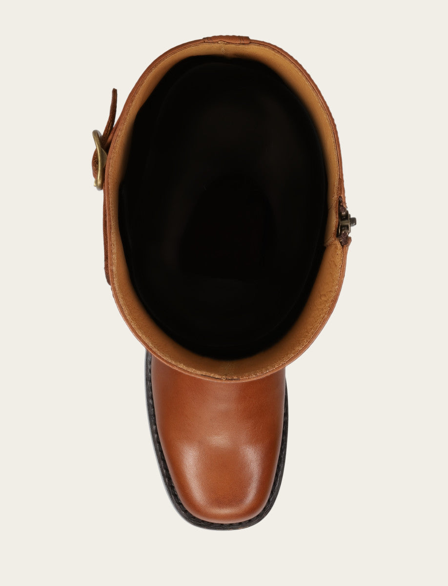 Cognac Boots|Wide Calf Boots Frye Women's Cognac Campus Low Heel Tall Riding Wide Calf Boot