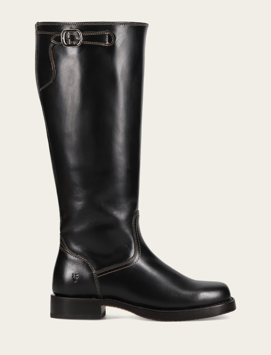 Black Boots|Wide Calf Boots Frye Women's Black Campus Low Heel Tall Riding Wide Calf Boot