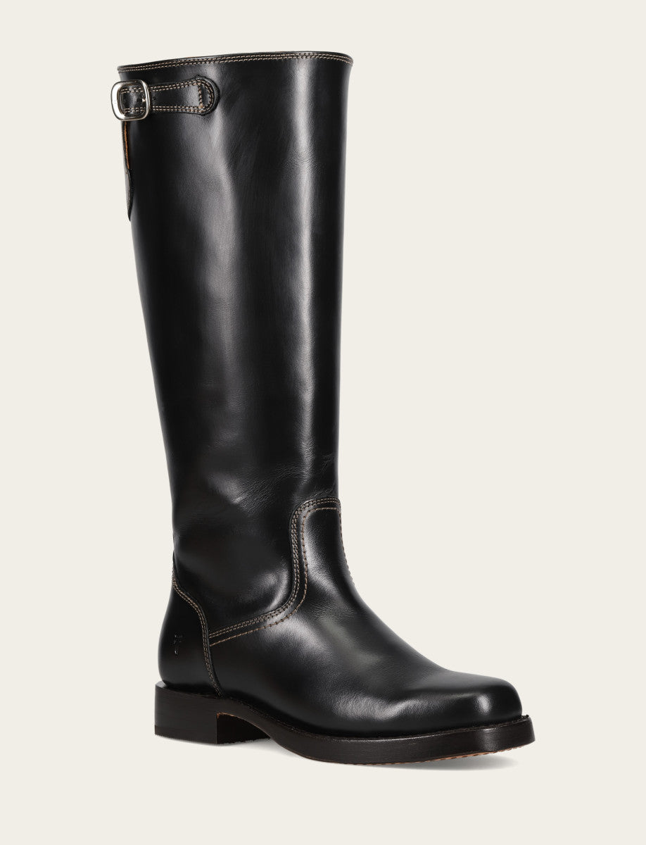Black Boots|Wide Calf Boots Frye Women's Black Campus Low Heel Tall Riding Wide Calf Boot