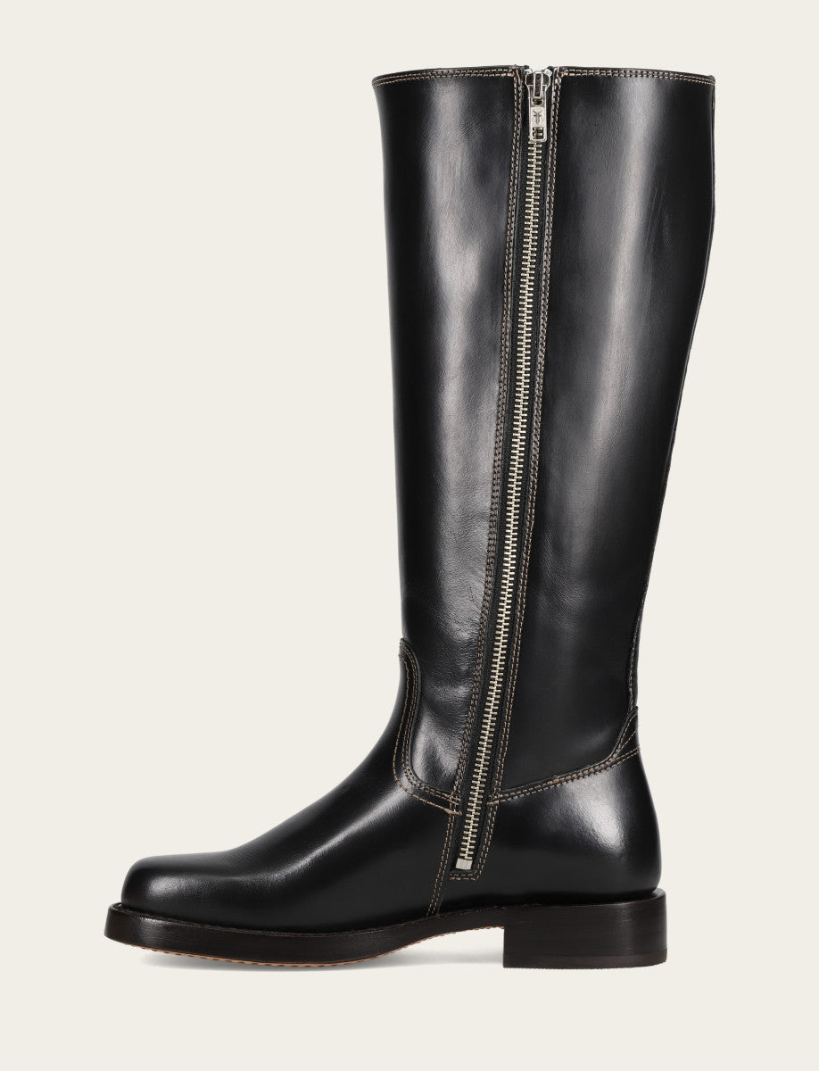 Black Boots|Wide Calf Boots Frye Women's Black Campus Low Heel Tall Riding Wide Calf Boot