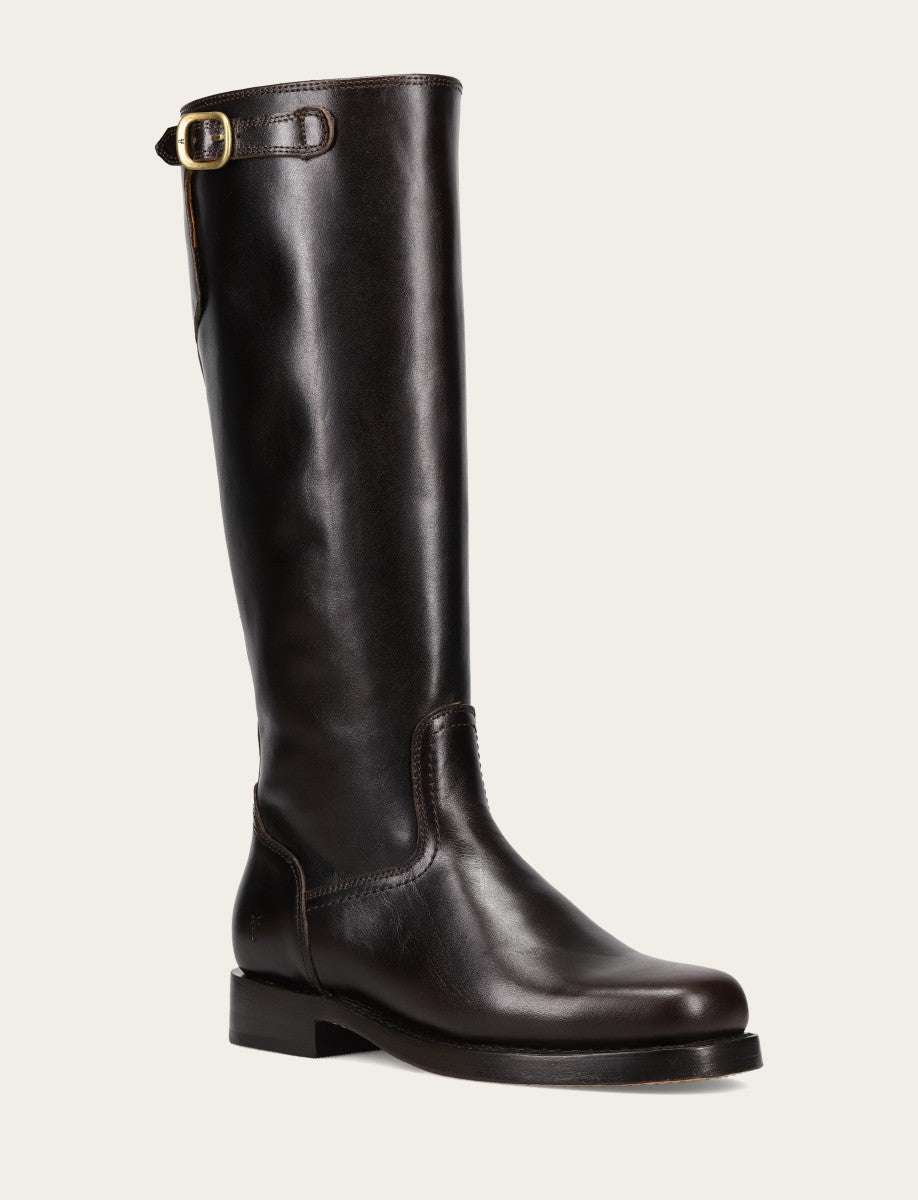 Bourbon Boots Frye Women's Bourbon Campus Low Heel Tall Riding Boot