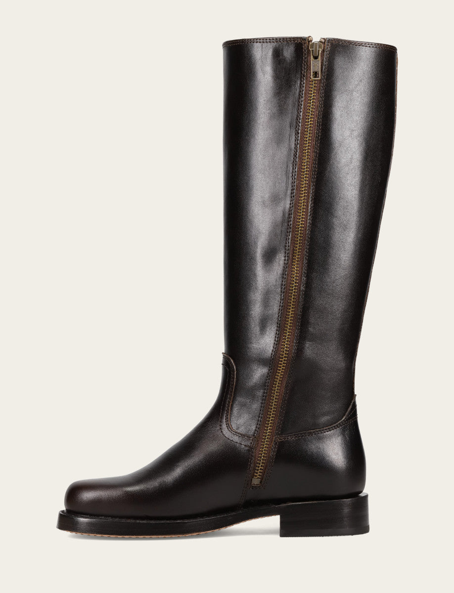 Bourbon Boots Frye Women's Bourbon Campus Low Heel Tall Riding Boot