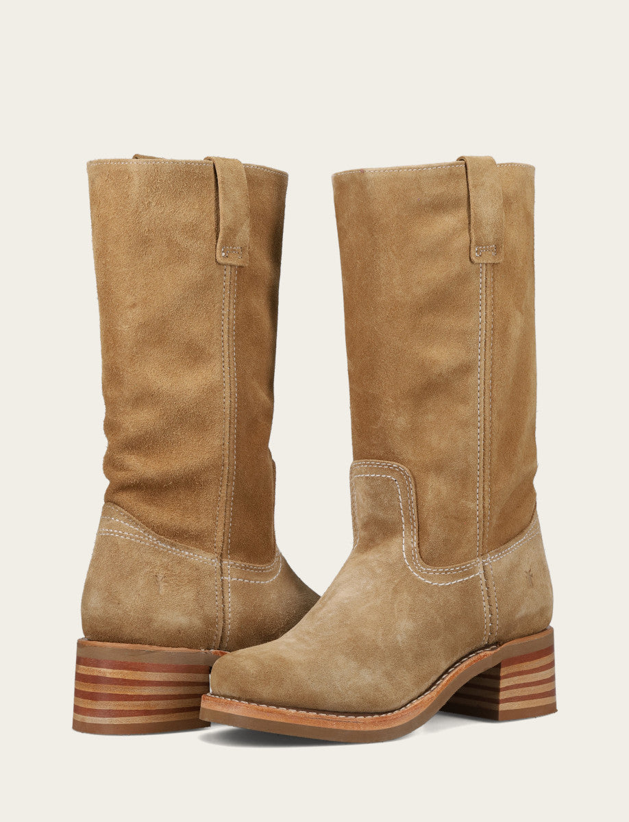 Tan Buck Boots Frye Women's Tan Buck Campus 12R Boots