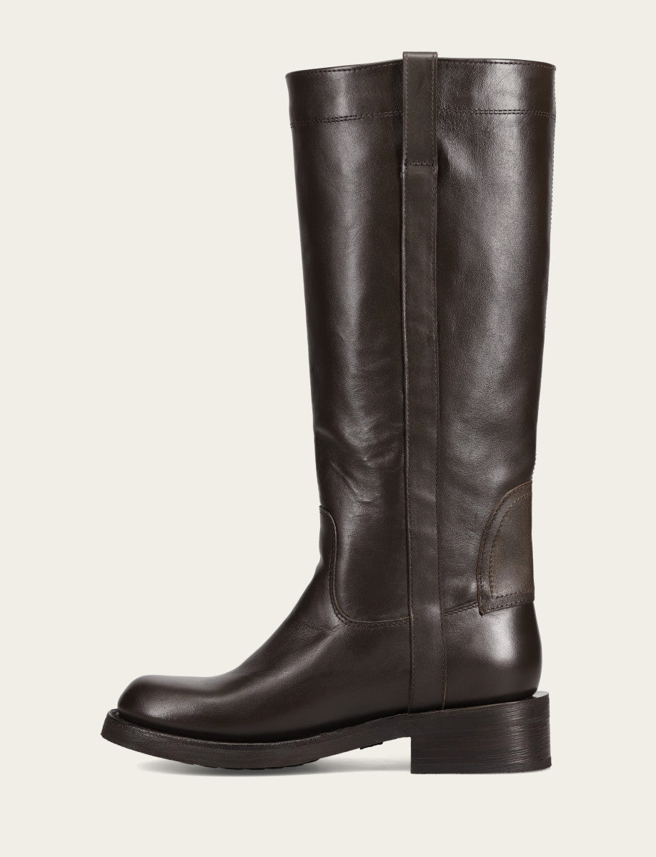 Dark Brown Boots Frye Women's Dark Brown Viv Riding Boot