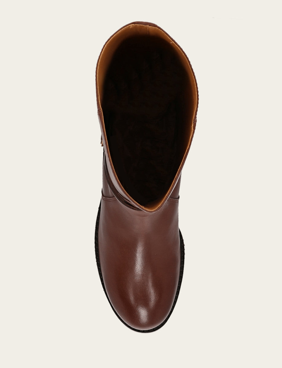 Walnut Boots Frye Women's Walnut Melissa Belted Riding Boot