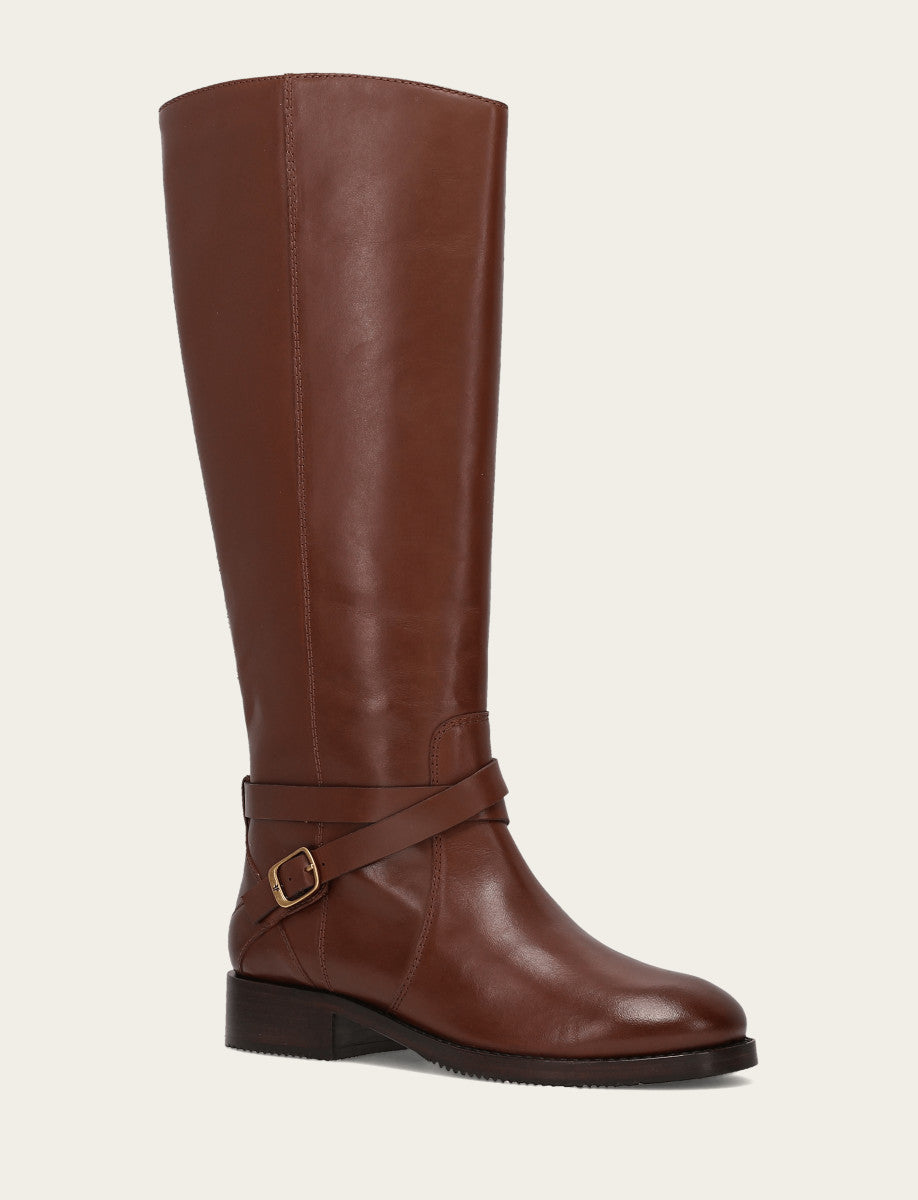 Walnut Boots|Wide Calf Boots Frye Women's Walnut Melissa Belted Riding Wide Calf Boot