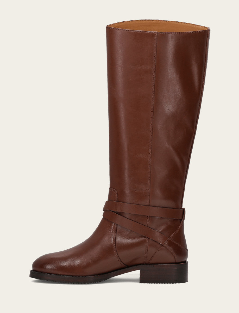 Walnut Boots|Wide Calf Boots Frye Women's Walnut Melissa Belted Riding Wide Calf Boot