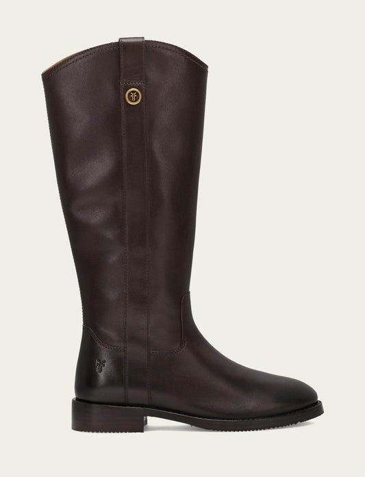 Dark Brown Boots|Wide Calf Boots Frye Women's Dark Brown Melissa Button Tall Inside Zip Wide Calf Boot