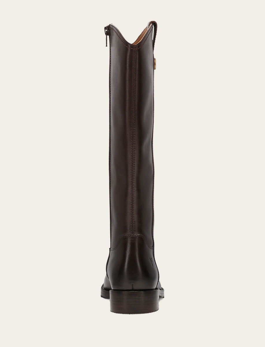 Dark Brown Boots|Wide Calf Boots Frye Women's Dark Brown Melissa Button Tall Inside Zip Wide Calf Boot