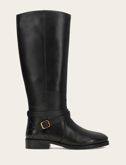 Black Boots Frye Women's Black Melissa Belted Riding Boot