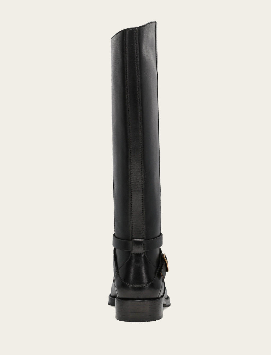 Black Boots|Wide Calf Boots Frye Women's Black Melissa Belted Riding Wide Calf Boot
