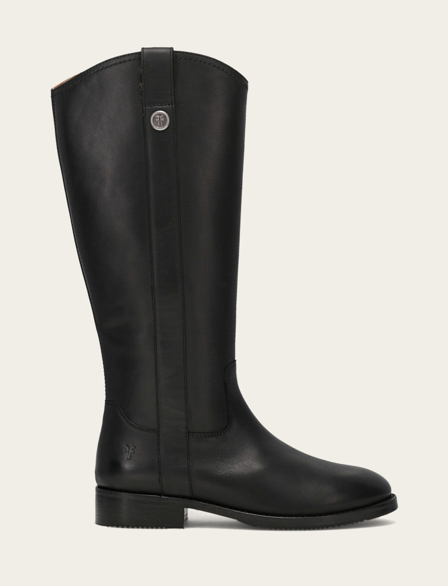 Black Boots Frye Women's Black Melissa Button Tall Inside Zip Boot