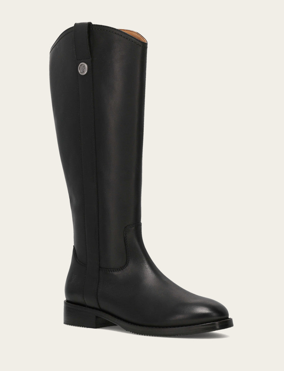 Black Boots Frye Women's Black Melissa Button Tall Inside Zip Boot