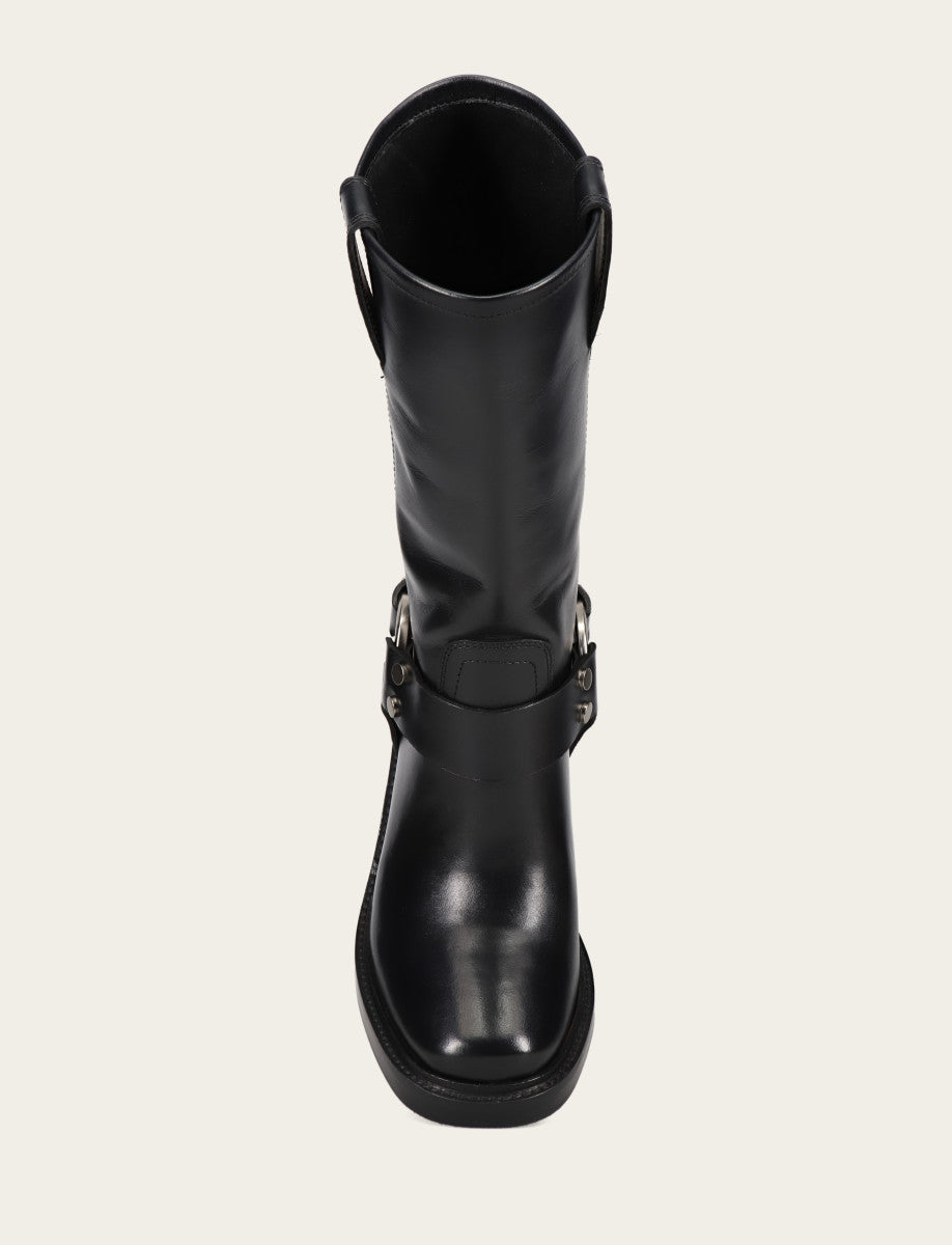 Black Boots Frye Women's Black Kate Harness Boots