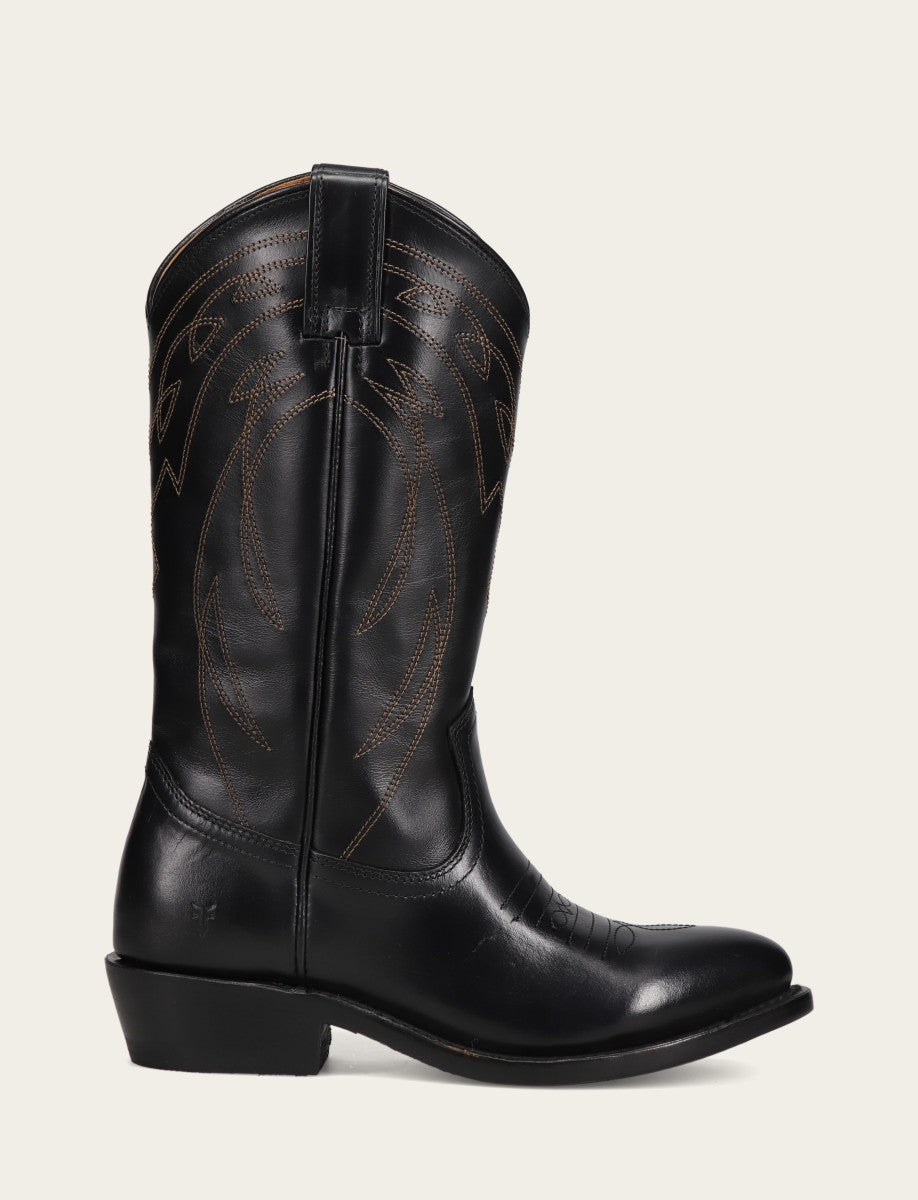 Black Boots Frye Women's Black Billy Pull On Deco Stitch Boots