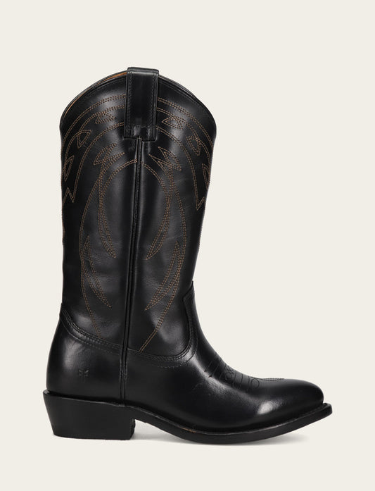 Black Boots Frye Women's Black Billy Pull On Deco Stitch Boots
