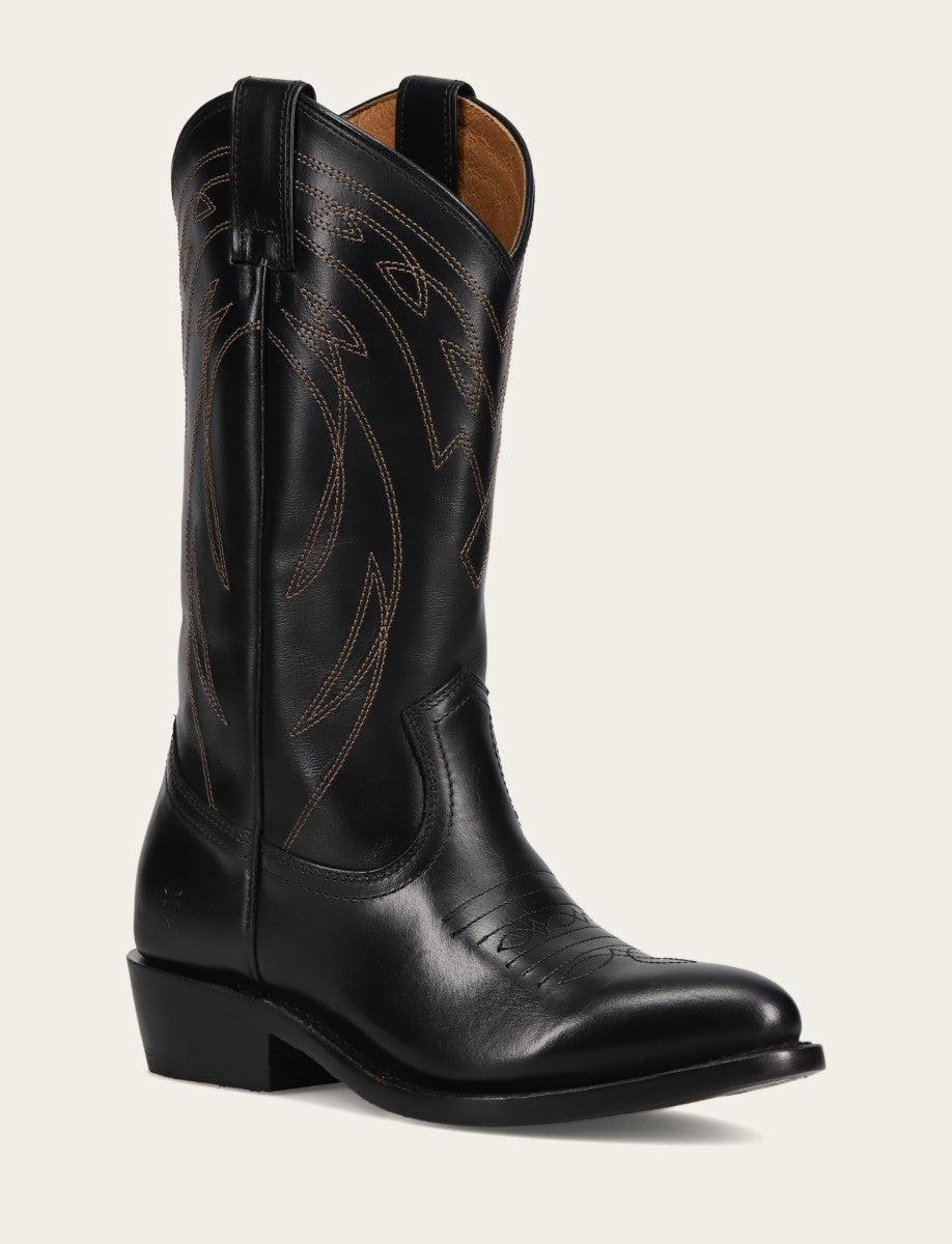 Black Boots Frye Women's Black Billy Pull On Deco Stitch Boots