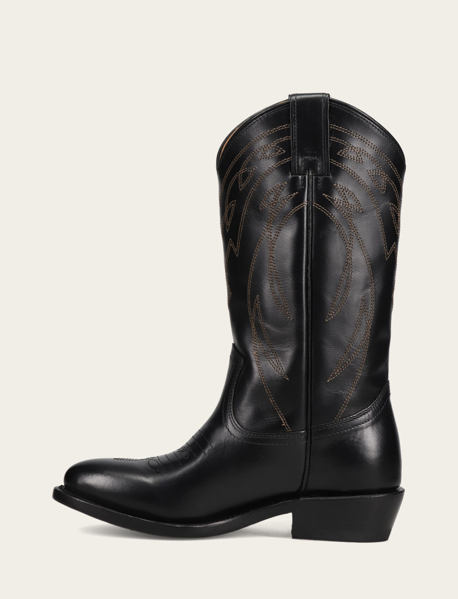 Black Boots Frye Women's Black Billy Pull On Deco Stitch Boots