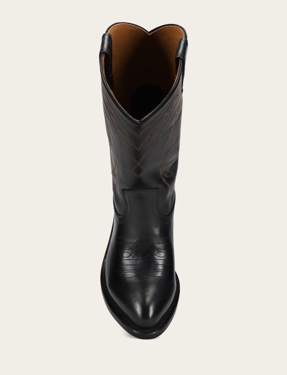 Black Boots Frye Women's Black Billy Pull On Deco Stitch Boots
